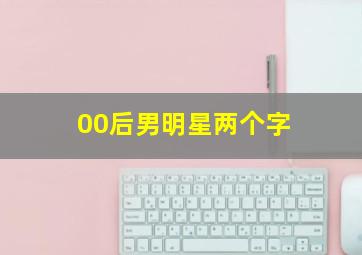 00后男明星两个字