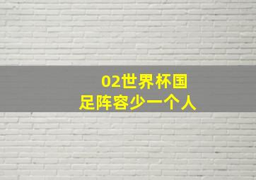 02世界杯国足阵容少一个人