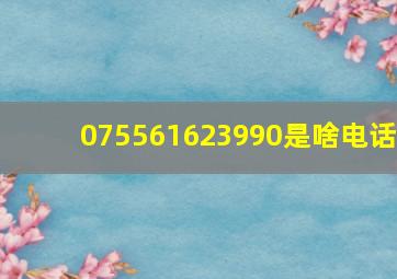 075561623990是啥电话