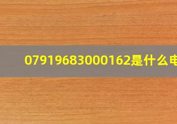 07919683000162是什么电话