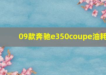 09款奔驰e350coupe油耗