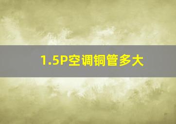 1.5P空调铜管多大