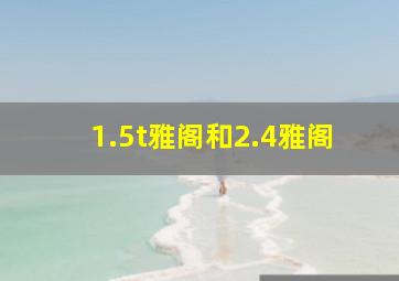 1.5t雅阁和2.4雅阁