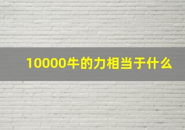 10000牛的力相当于什么