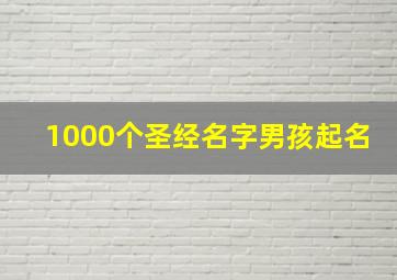 1000个圣经名字男孩起名