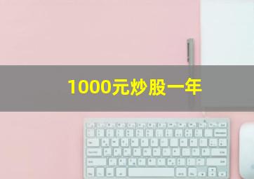 1000元炒股一年