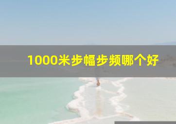 1000米步幅步频哪个好