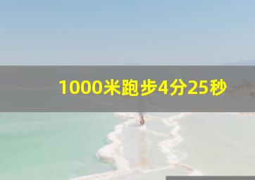 1000米跑步4分25秒