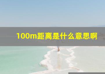 100m距离是什么意思啊