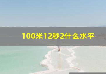 100米12秒2什么水平