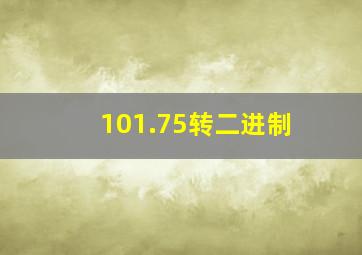 101.75转二进制