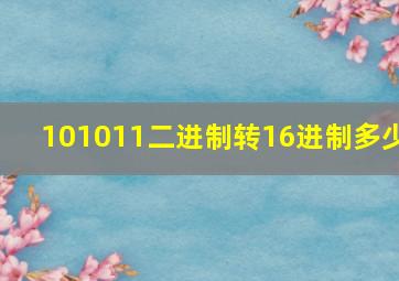 101011二进制转16进制多少