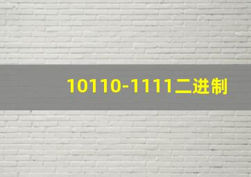 10110-1111二进制