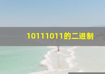 10111011的二进制