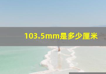 103.5mm是多少厘米