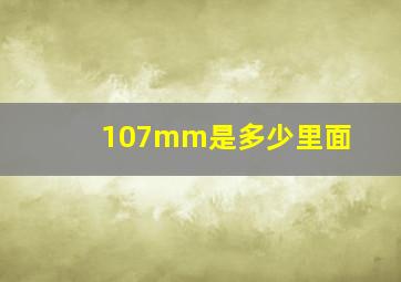 107mm是多少里面