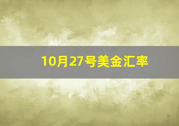 10月27号美金汇率