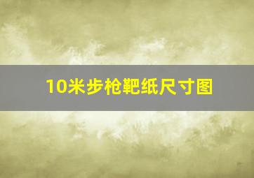 10米步枪靶纸尺寸图