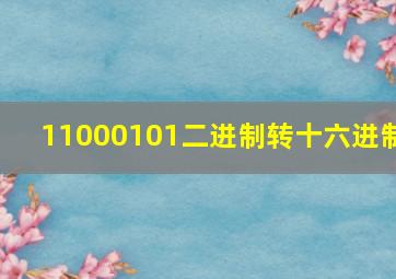 11000101二进制转十六进制