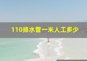 110排水管一米人工多少