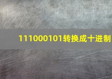 111000101转换成十进制