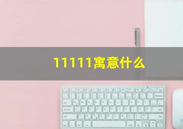 11111寓意什么