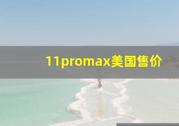 11promax美国售价