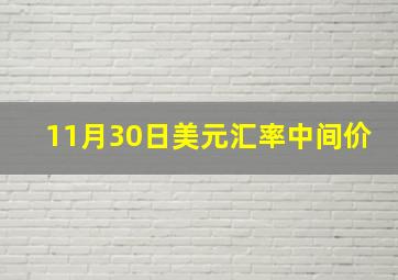 11月30日美元汇率中间价