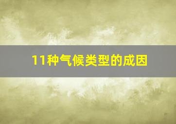 11种气候类型的成因