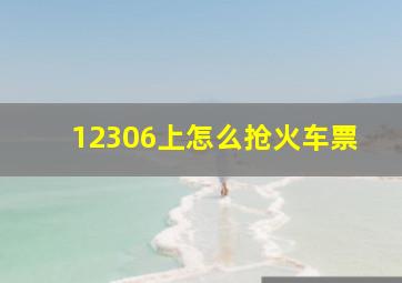 12306上怎么抢火车票