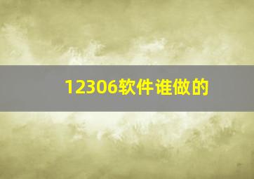 12306软件谁做的