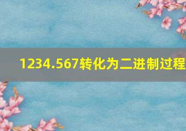 1234.567转化为二进制过程