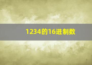 1234的16进制数