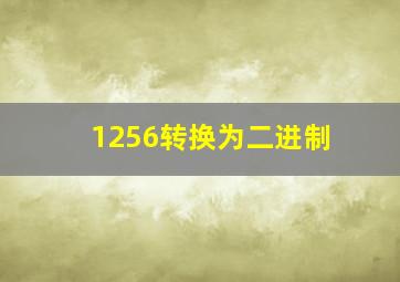 1256转换为二进制