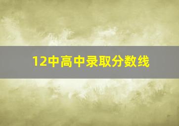 12中高中录取分数线