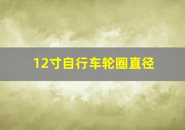 12寸自行车轮圈直径