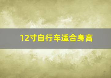 12寸自行车适合身高