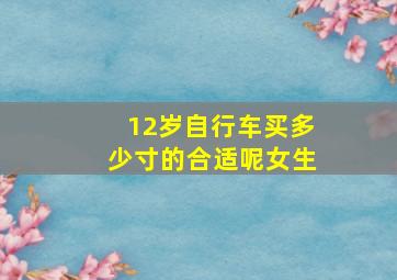 12岁自行车买多少寸的合适呢女生