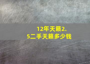 12年天籁2.5二手天籁多少钱