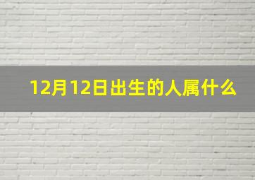 12月12日出生的人属什么