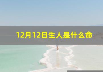 12月12日生人是什么命