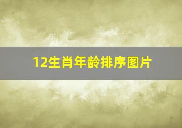 12生肖年龄排序图片