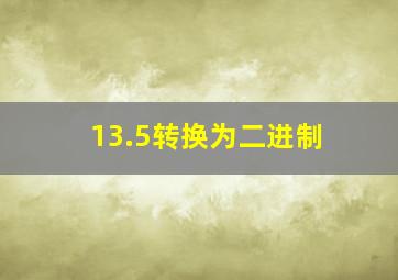 13.5转换为二进制