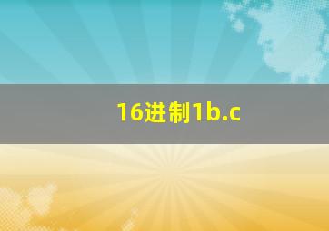 16进制1b.c