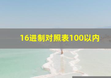 16进制对照表100以内