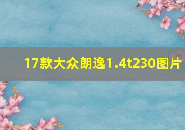 17款大众朗逸1.4t230图片