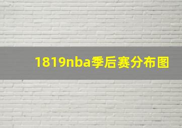 1819nba季后赛分布图