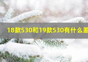 18款530和19款530有什么差异