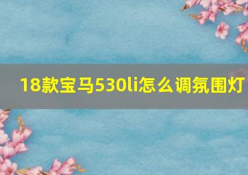 18款宝马530li怎么调氛围灯