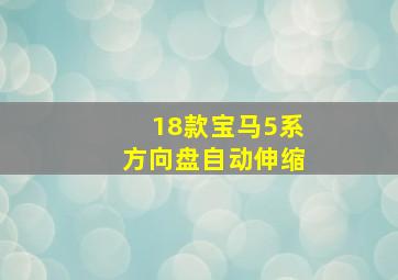 18款宝马5系方向盘自动伸缩